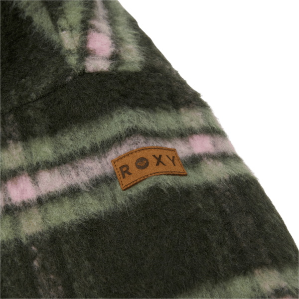 2026 Roxy Womens Passage Of Time Plaid Jacket ERJJK03718 - Oil Green Chalet Plaid